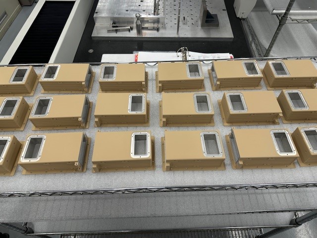 machine shop parts on assembly line at falk precision inc